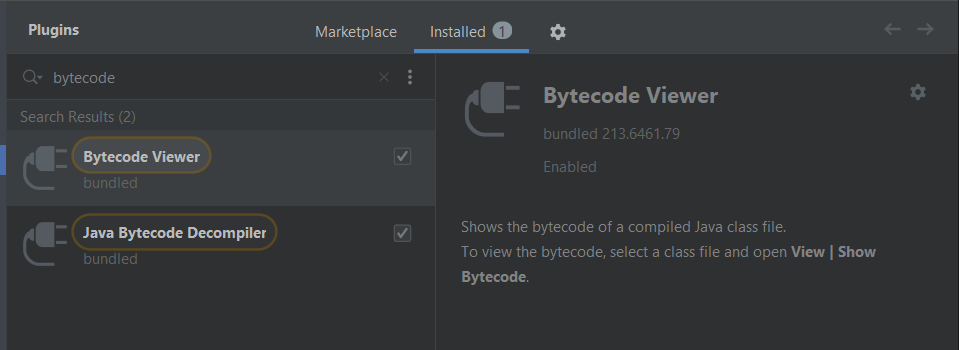 Intellij - Bytecode Viewer